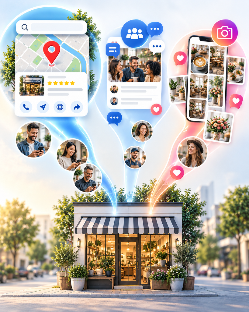 Google Business Profile, Facebook and Instagram for small businesses