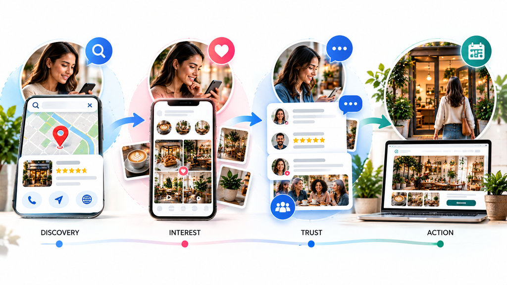 Google Business Profile, Facebook and Instagram customer journey